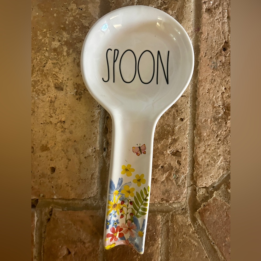 Rae Dunn spoon rest spring design.